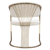 Adelpha Cream Velvet with Polished Gold Dining Chair