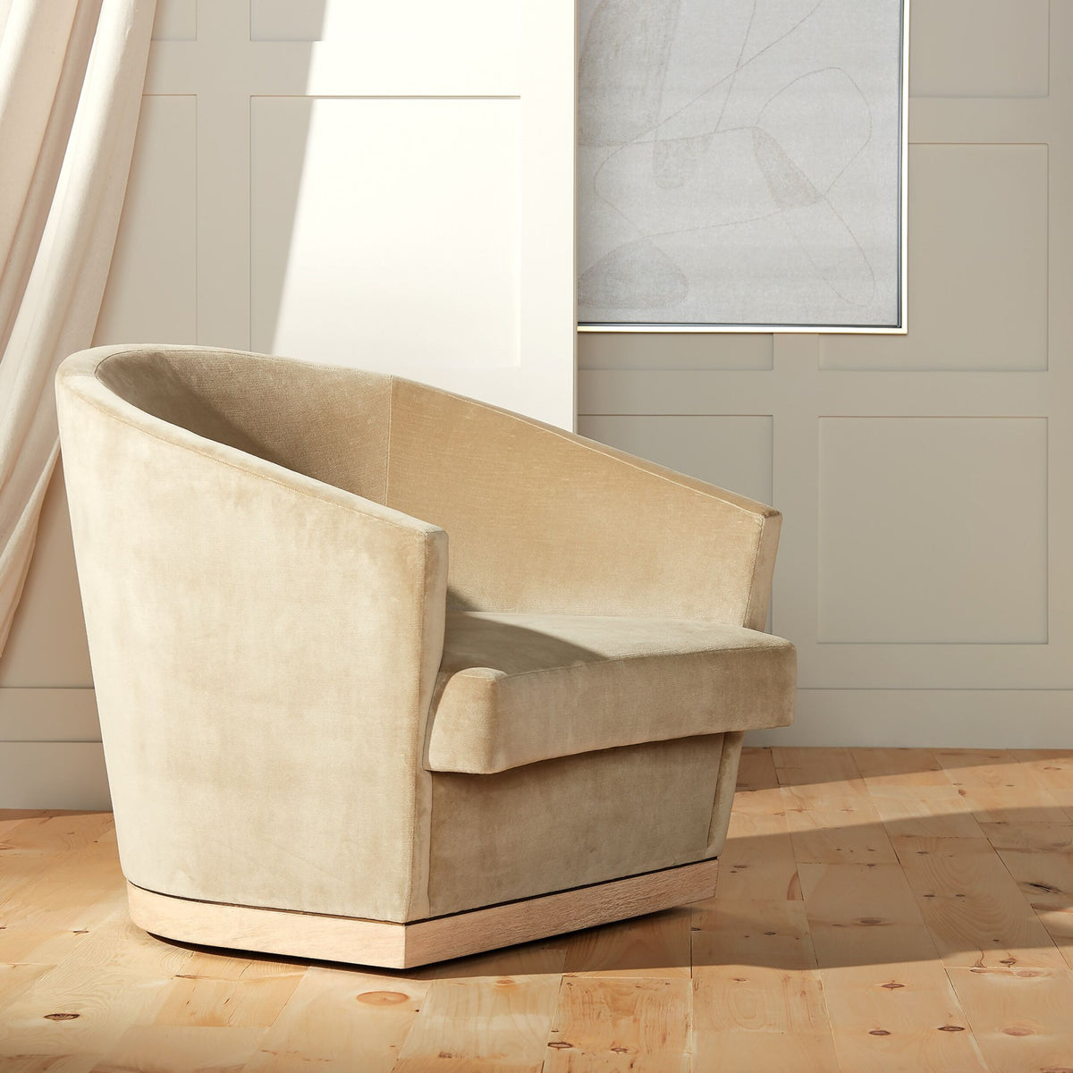 Ginger Velvet Accent Chair