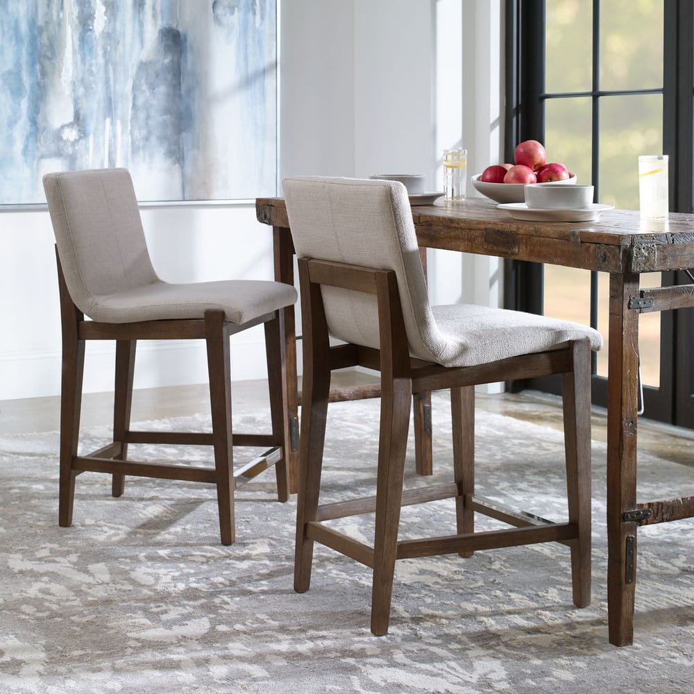 Ashvi Beige Counter Stool
