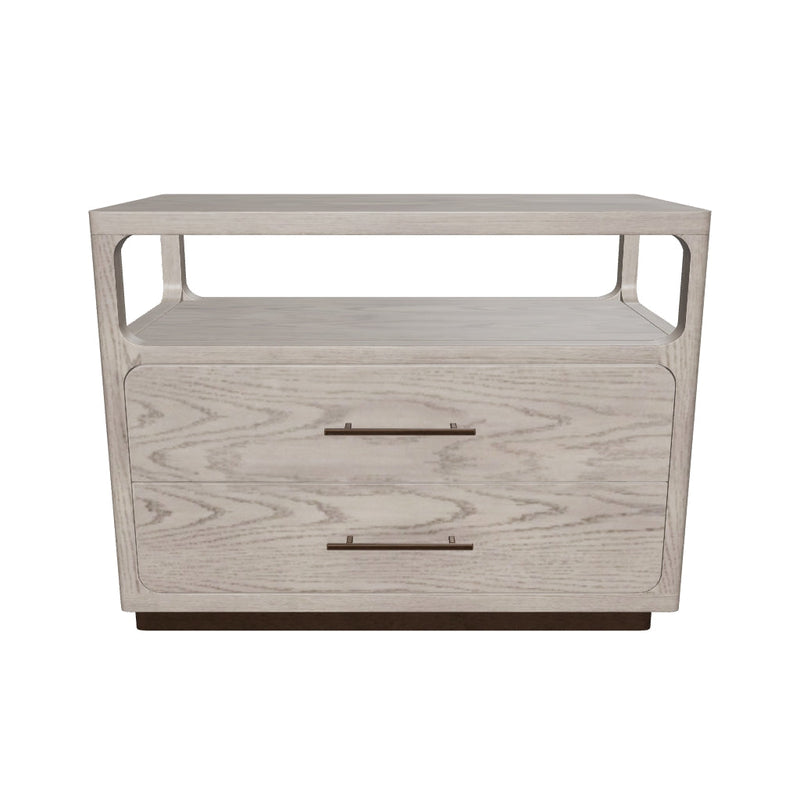 Danette Greige & Gold Nightstand