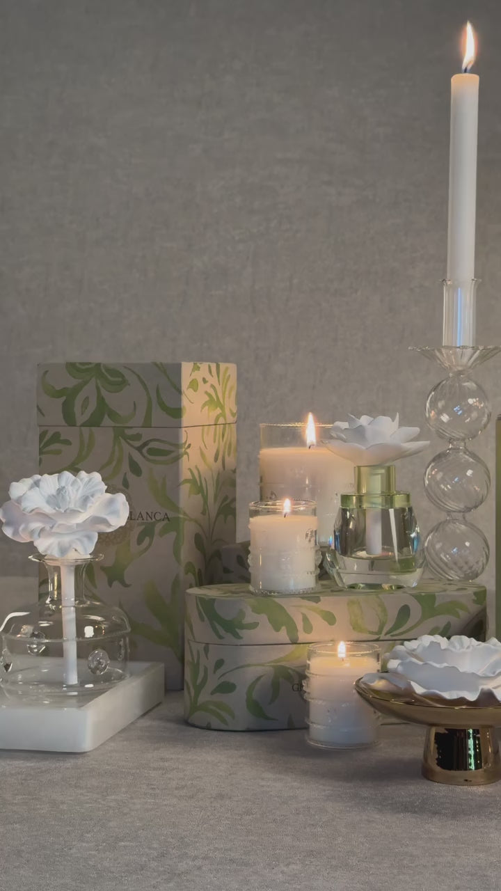 Grand Casablanca Water Lotus Porcelain Diffuser - 2 Sizes Available (Set of 4)