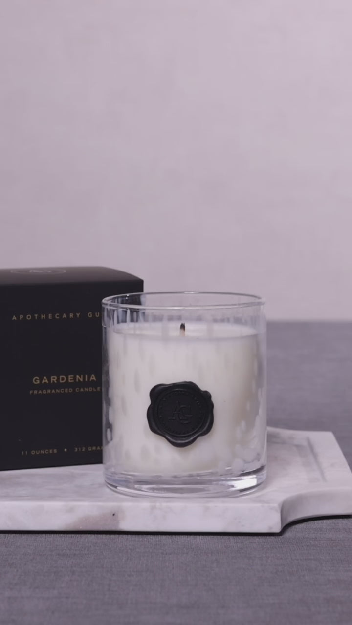 Opal Glass Five-Wick Candle Jar White/Gardenia (Set of 2)