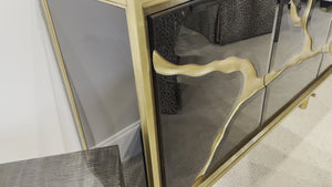 Mayan Black & Gold Cabinet - Luxury Living Collection