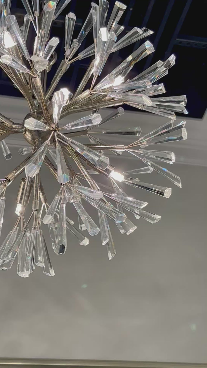 Barclay Crystal Eight-Light Pendant Chandelier Branched Nine-Light Chandelier - Luxury Living Collection