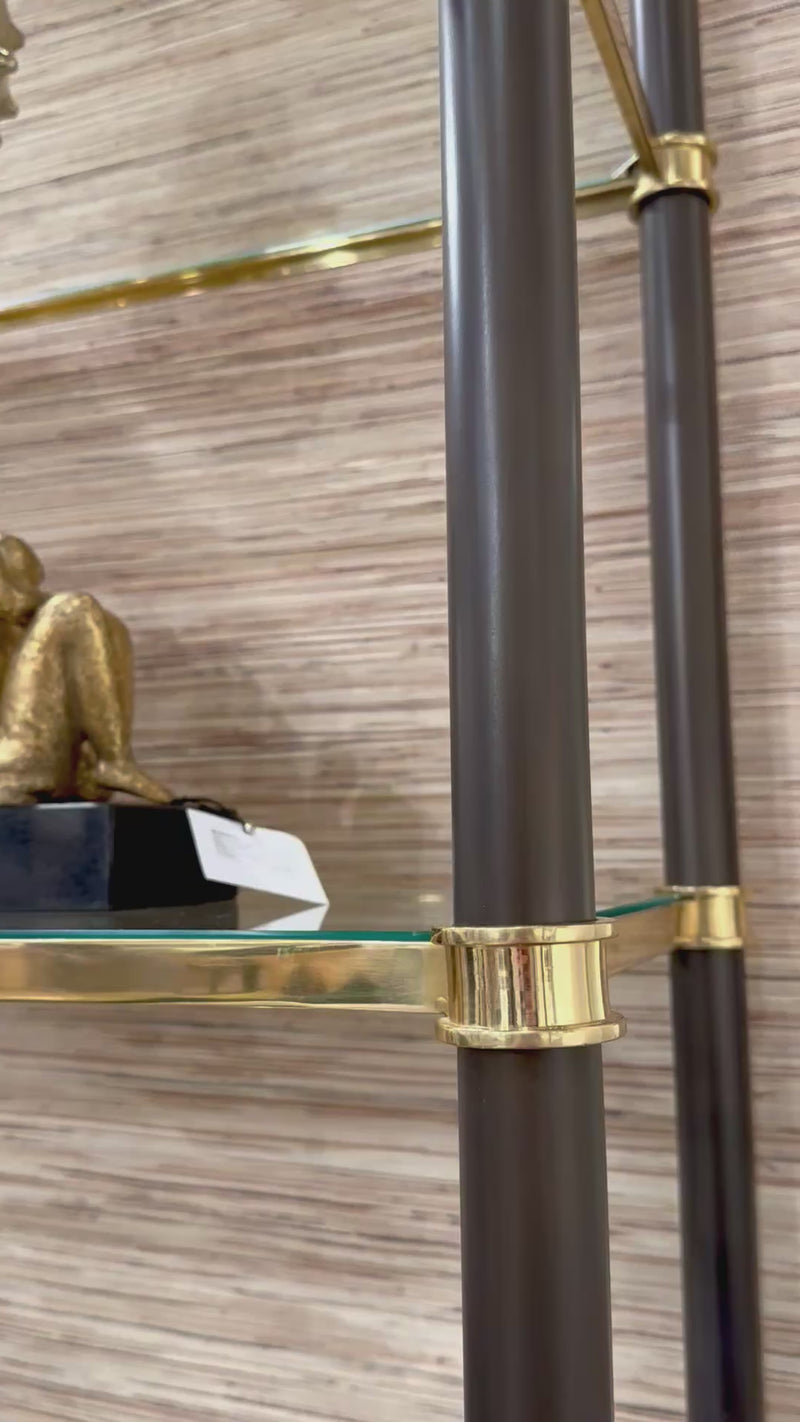 Charlotte Bronze & Polished Brass Etagere