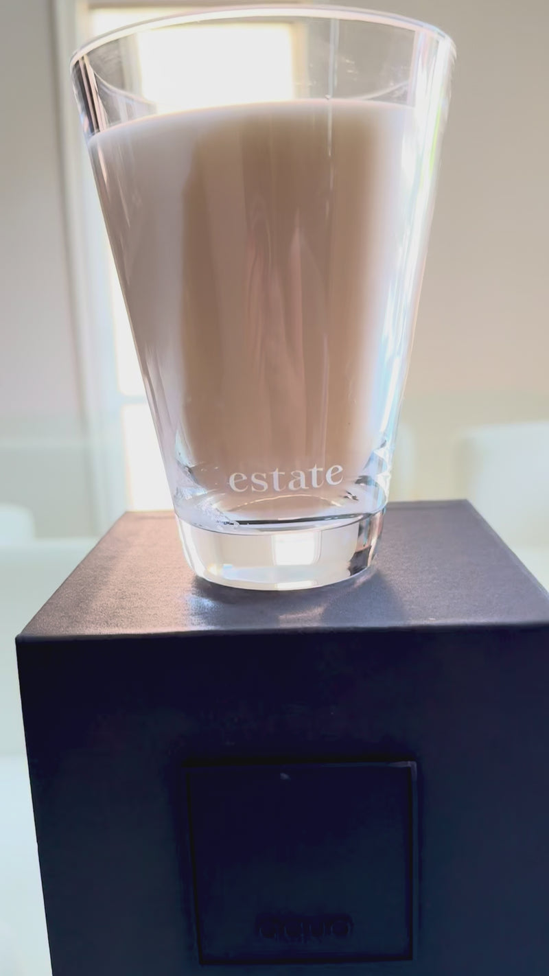 Estate Candle - 10.5 oz Clear/Aqua (Set of 4)