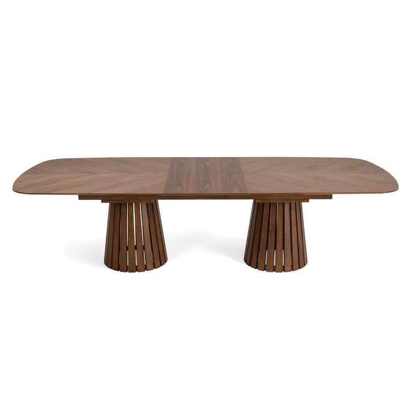 Turner Mid-Century Modern Walnut Extendable Dining Table