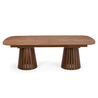 Turner Mid-Century Modern Walnut Extendable Dining Table