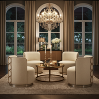 Rhumba Neutral Fabric & Burnished Silver Swivel Accent/Dining Chair