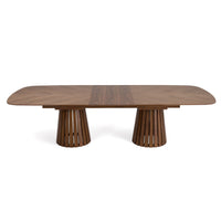 Turner 94.5"/118.1" Mid-Century Modern Walnut Extendable Dining Table