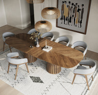 Turner 94.5"/118.1" Mid-Century Modern Walnut Extendable Dining Table