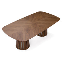 Turner 94.5"/118.1" Mid-Century Modern Walnut Extendable Dining Table