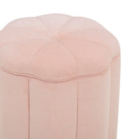 Petals Textured Pink Performance Velvet Storage Ottoman
