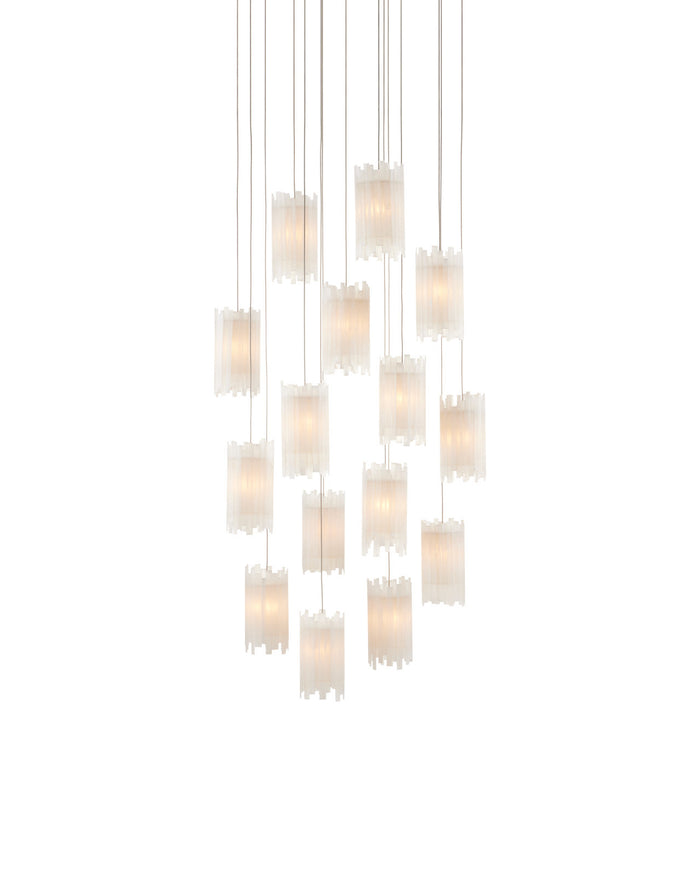Escenia 15-Light Round Multi-Drop Pendant