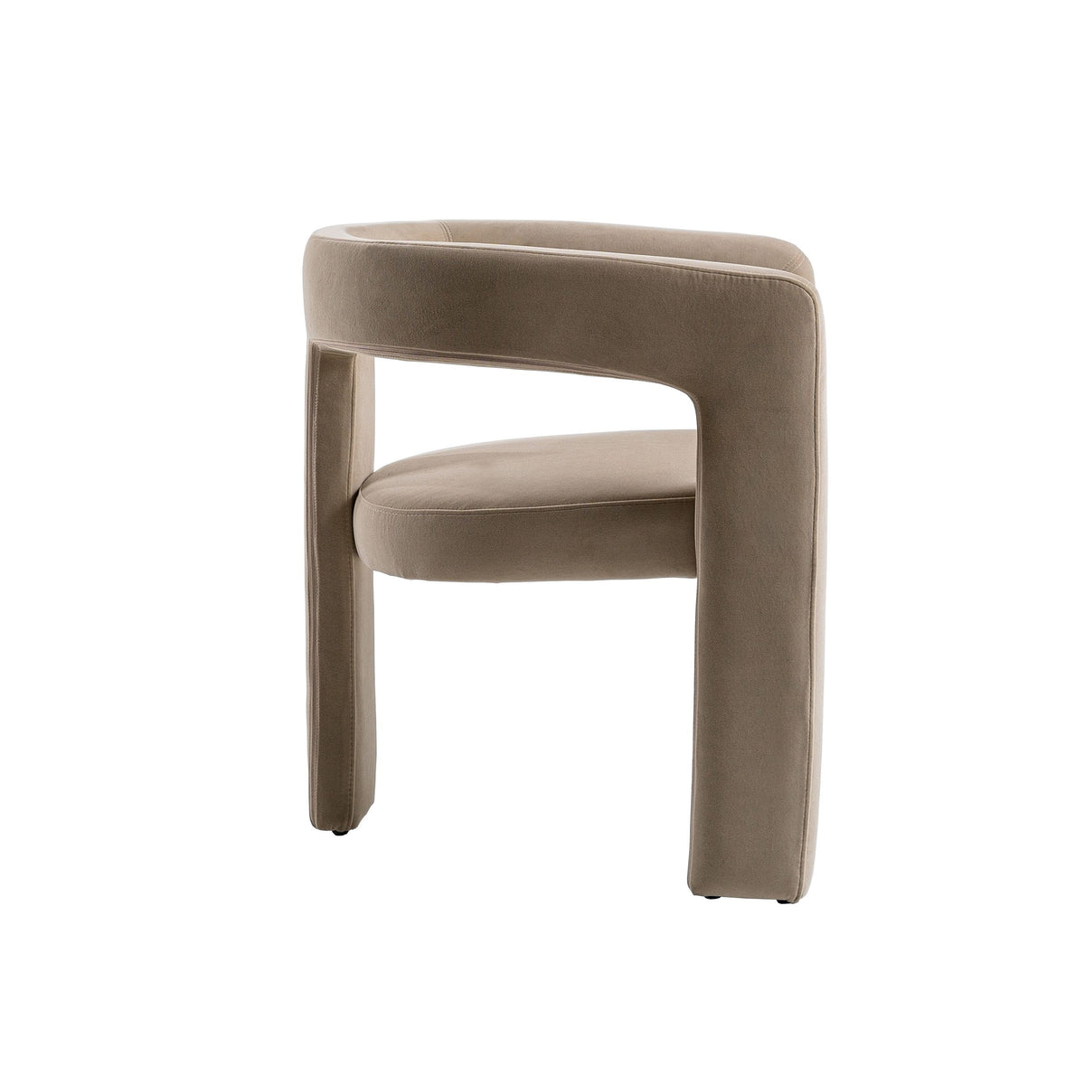 Ferah Modern Beige Fabric Dining Chair