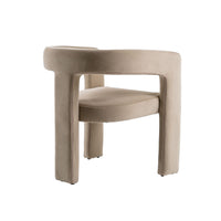 Ferah Modern Beige Fabric Dining Chair