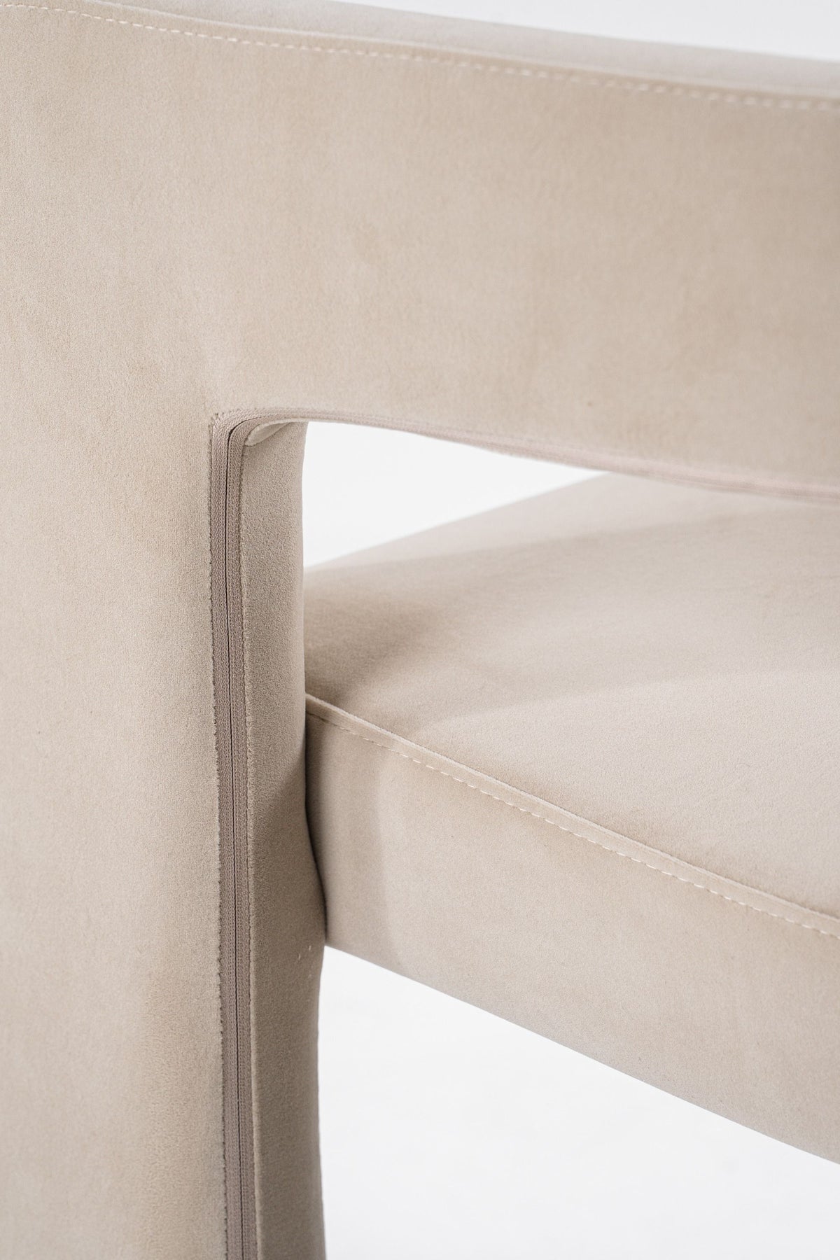 Ferah Modern Beige Fabric Dining Chair