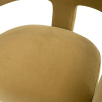 Ferah Modern Tan Fabric Dining Chair