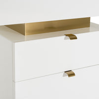 Toretto 63" White & Gold Desk
