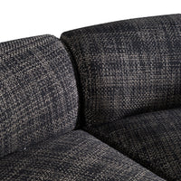 Daytenne Modern Dark Grey Curved Sectional Sofa