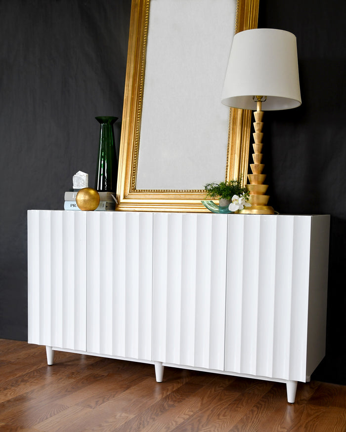 Fatima White Lacquer Cabinet