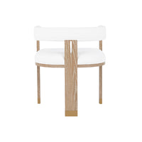 Ezra Cerused Oak & White Linen Chair