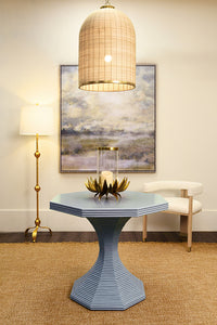 Ezra Cerused Oak & White Linen Chair