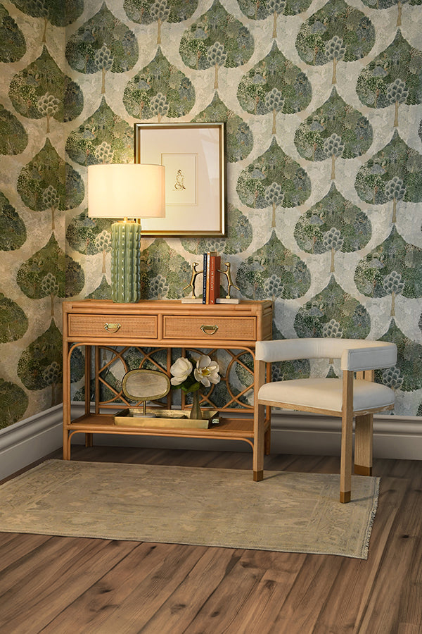 Ezra Cerused Oak & White Linen Chair