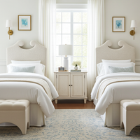 Hannah Ivory Performance Twin Custom Headboard
