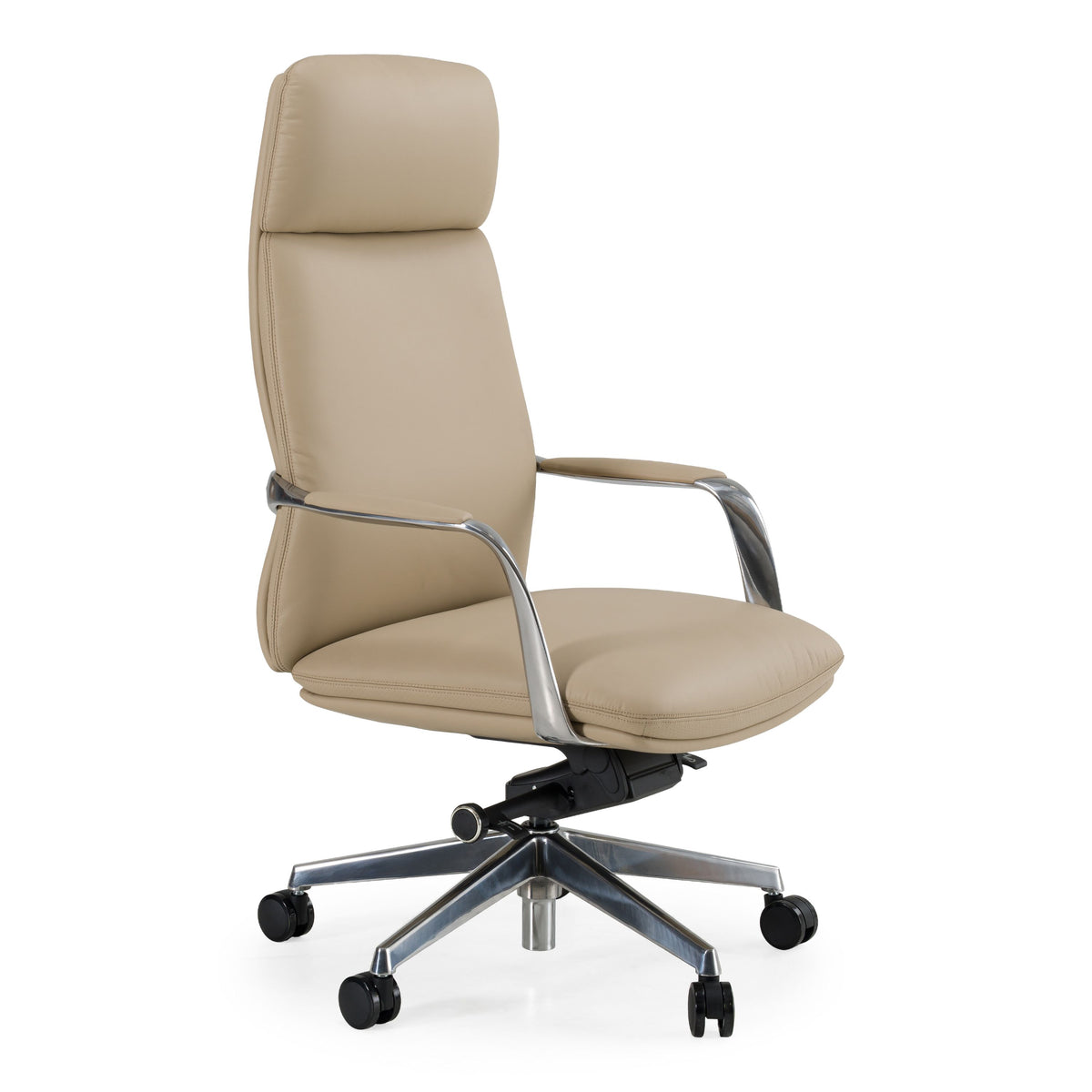 Ollie Modern Tan Vegan Leather Office Chair