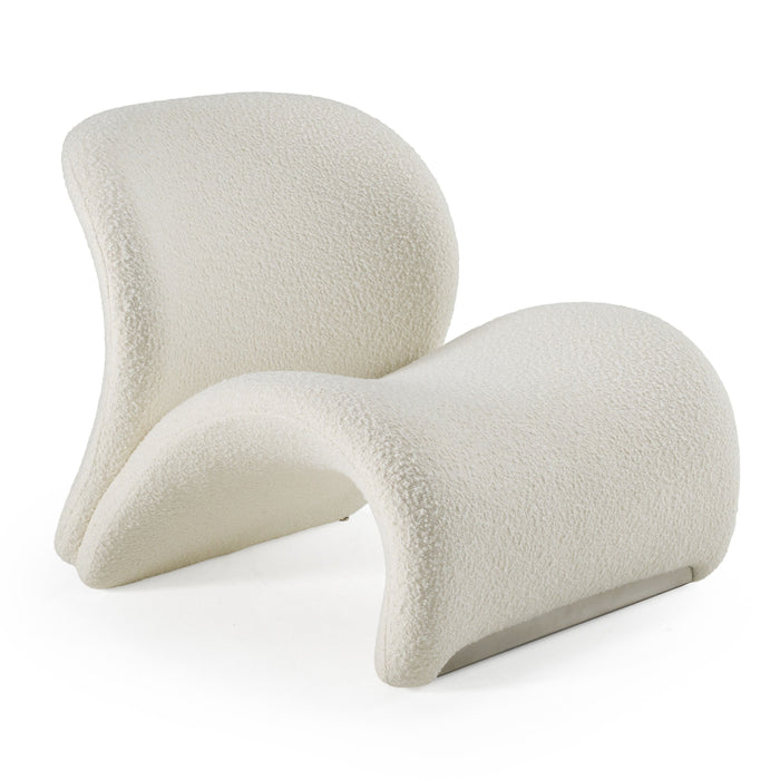 Rondo Modern White Accent Chair