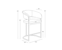 Marris Teal & Gold Counter Stool