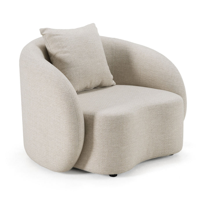 Helene Beige Outdoor Performance Fabric Chair