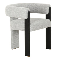 Braxton Modern Light Grey Fabric & Black Dining Chair