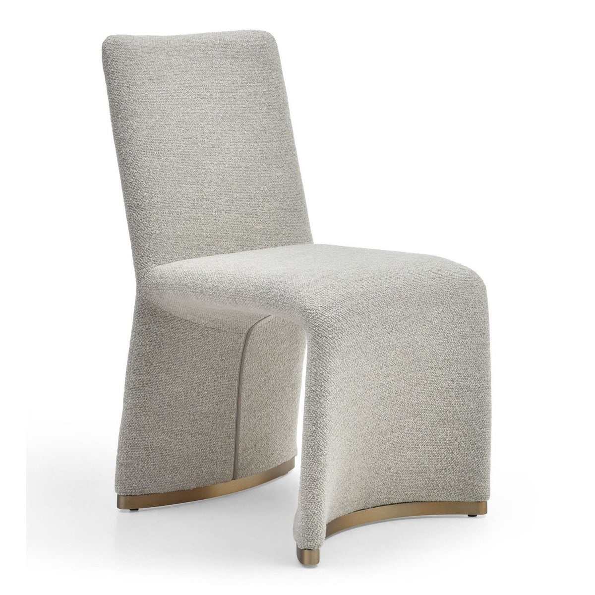 Gloria Contemporary Grey and Brushed Gold Dining Chair (Set of 2)