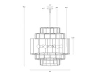 Alyssa Natural & Antique Brass Chandelier