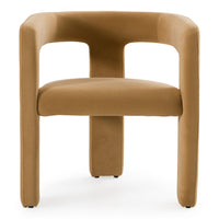 Ferah Modern Tan Fabric Dining Chair