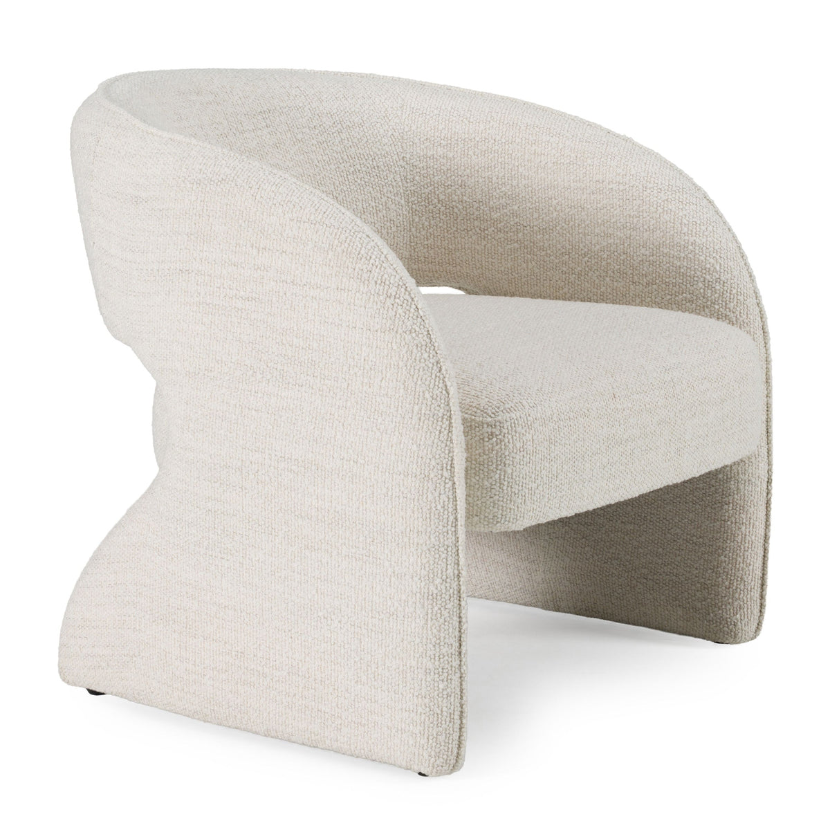 Trona Modern Cream Fabric Accent Chair