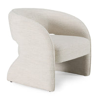 Trona Modern Cream Fabric Accent Chair
