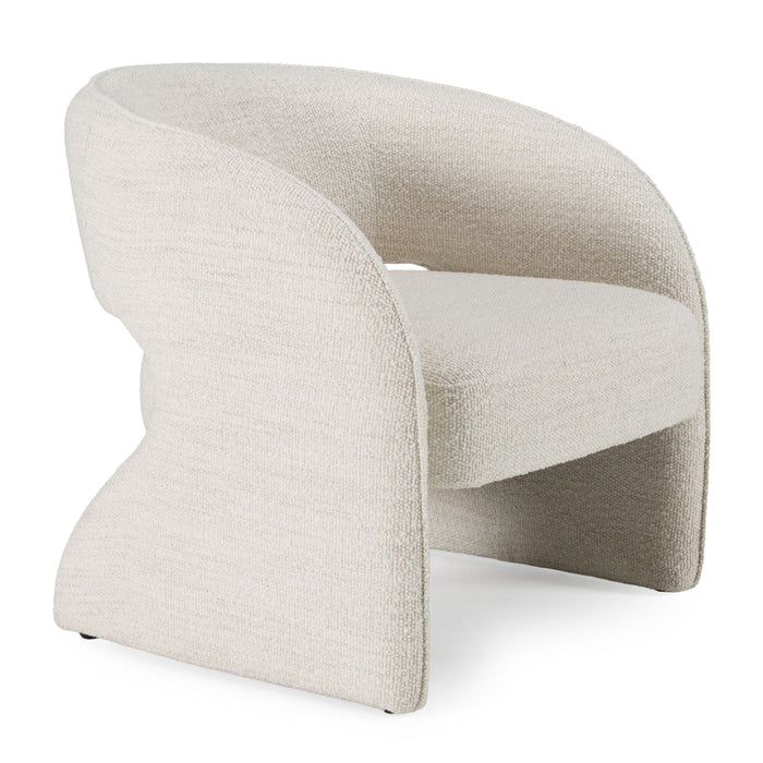 Trona Modern Cream Fabric Accent Chair