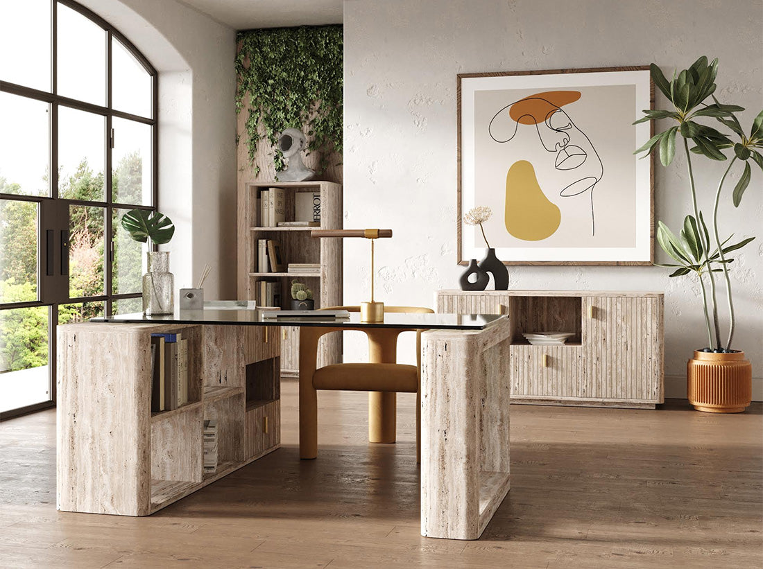 Ferah Modern Tan Fabric Dining Chair