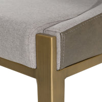 Aarya Grey & Brass Counter Stool