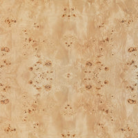 Ezra White Linen/Gold & Burl Wood Chair