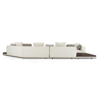 Nicole Modern Ivory Modular Sectional With Coffee Table