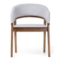Turner Mid-Century Modern Grey & Walnut Dining Chair