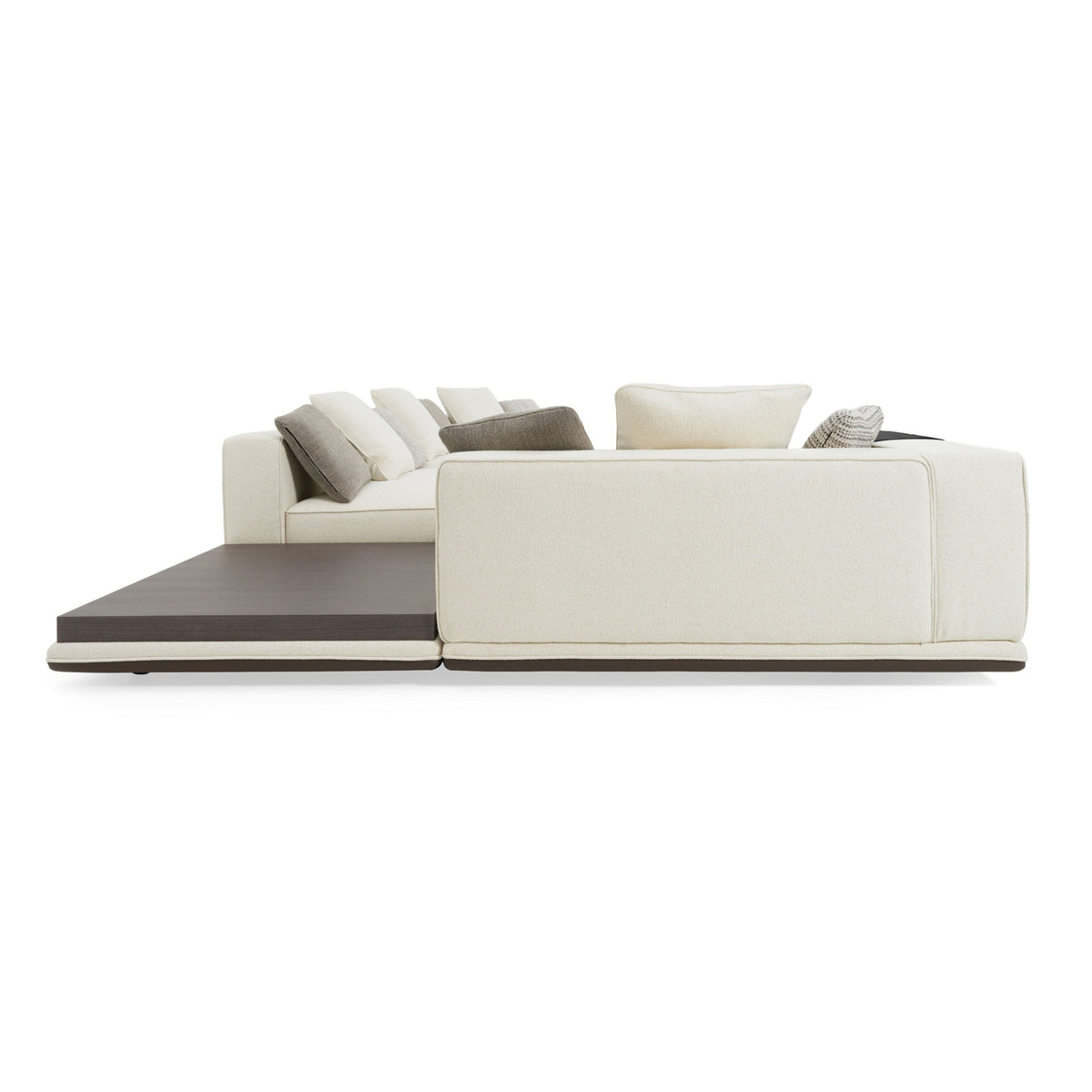 Nicole Modern Ivory Modular Sectional With Coffee Table