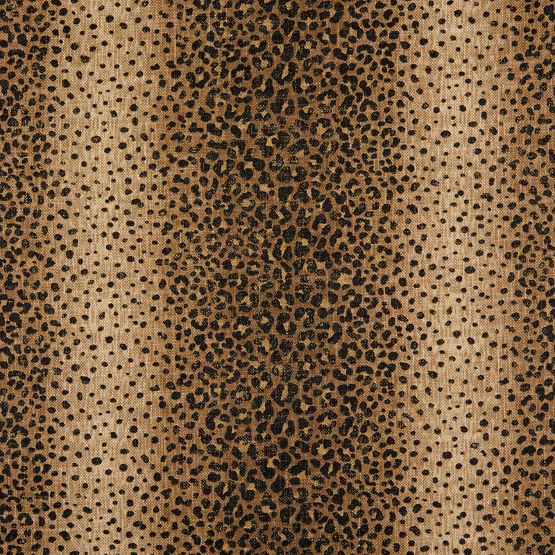 Emani Luxe Cheetah Velvet & Gold Ottoman