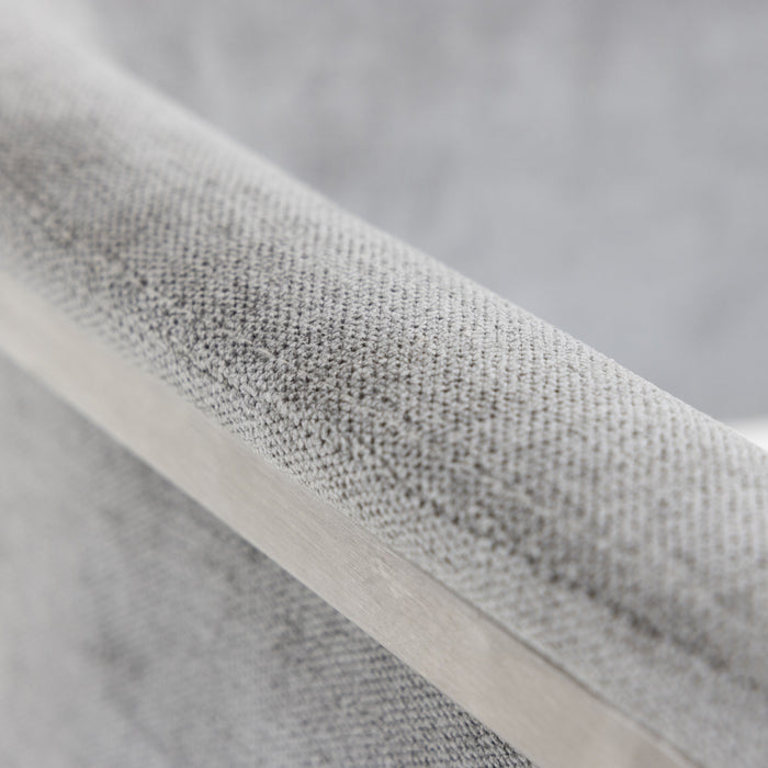 Villa Modern Grey Fabric & Silver Counter Chair