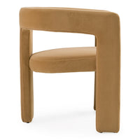 Ferah Modern Tan Fabric Dining Chair