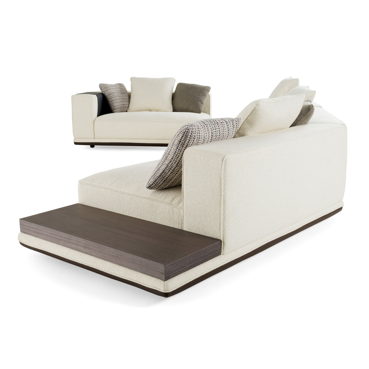 Nicole Modern Ivory Modular Sectional With Coffee Table